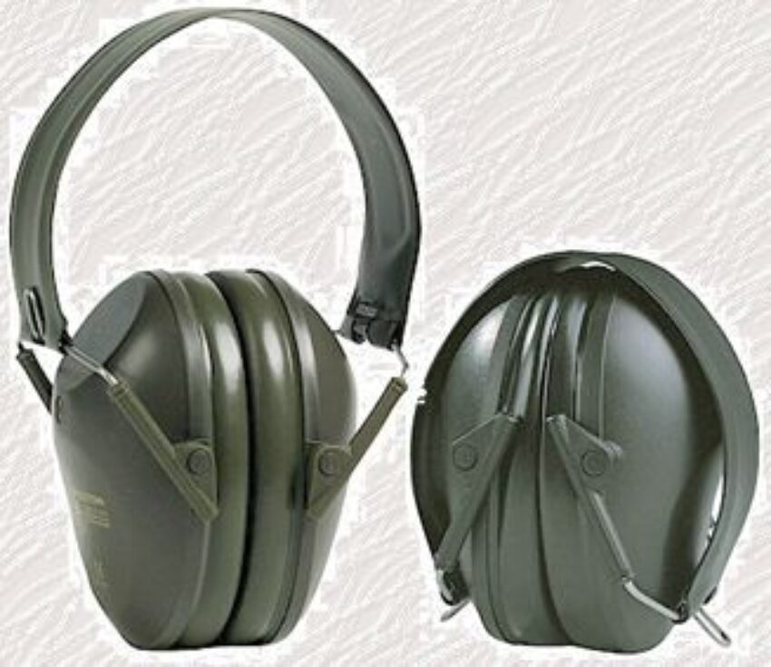 Casque peltor anti bruit Vert militaire avec serre-tête pliable - Vue principale