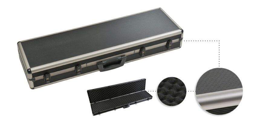 Mallette pour fusil aluminium fumé – Dimensions 83x25x12,5 cm - Vue principale
