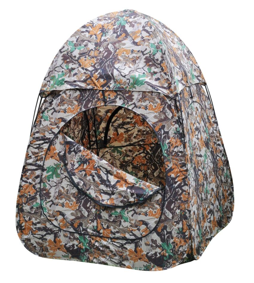 Abri avec toit polyester 150 deniers Camo 4 faces systeme pop up - Vue principale