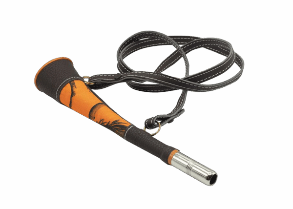 Corne Pavillon Januel Laiton Gainée Orange Camo 25 cm