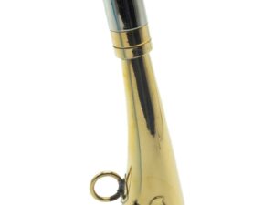 Corne d'appel en laiton Januel avec décor sanglier - 16 cm
