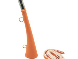 Corne plate fluo de 25cm avec Bretelle sous blister
