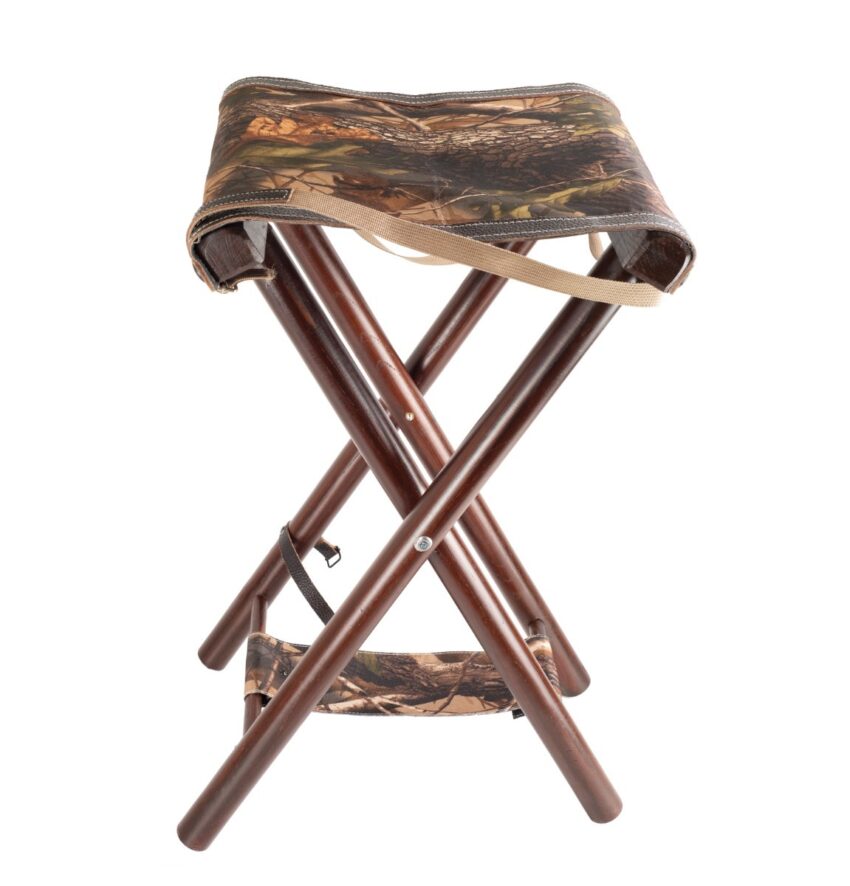 Siège de 60 cm en bois avec assise tissu Camo - Vue principale