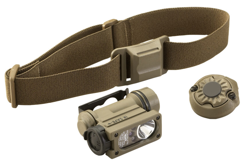 Lampe Streamlight sidewinder compact II aviation – avec clip de Casque/Sangle/piles – Coyote - Vue principale