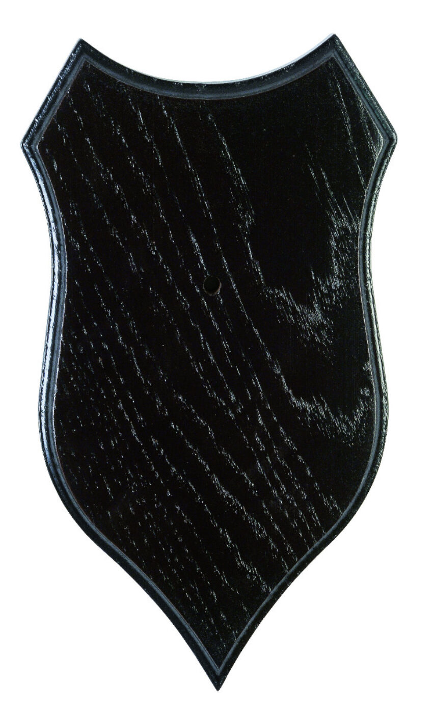 Ecusson Januel en chêne foncé pour chevreuil 210mm x 130mm - Vue principale