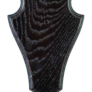 Ecusson Januel en chêne foncé pour chevreuil de 230mm x 150mm