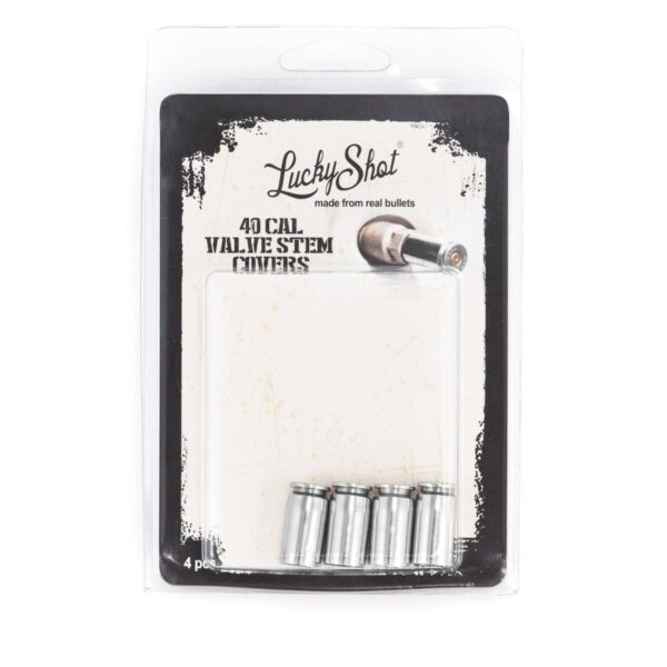 Bouchons de valve nickelés Lucky Shot C/.40 S&W - 4 sous blister – Image 2