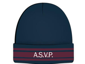 Bonnet 3 bandes Bordeaux brodes A.S.V.P