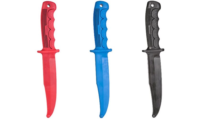 Couteau d’entraînement en polymère flexible Noir - Vue principale