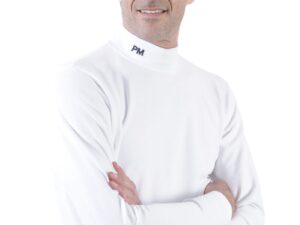 Sous-pull coton/élasthane blanc broderie PM