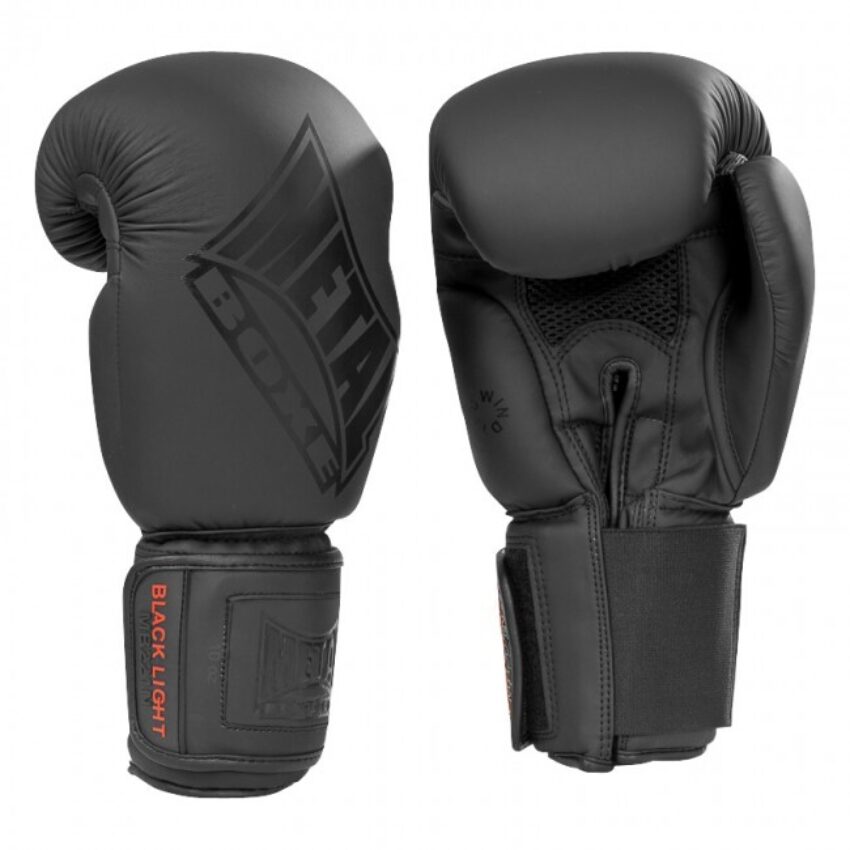 Gants entrainement/compétition Metal Boxe – Noir mat - Vue principale