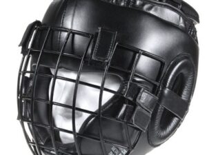 Casque de protection à grille Metal Boxe - Noir