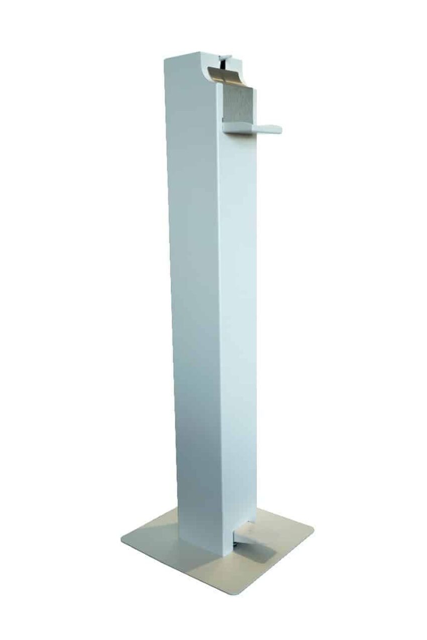 Distributeur de solutions hydroalcooliques – sans contact mains – Blanc creme - Vue principale