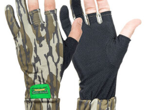Gants stretch anti-dérapants Primos Mossy Oak Bottomland 3 doigts découverts