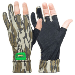 Gants stretch anti-dérapants Primos Mossy Oak Bottomland 3 doigts découverts