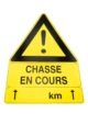 Panneau chasse en cours aky triangulaire 100×70 - Vue principale