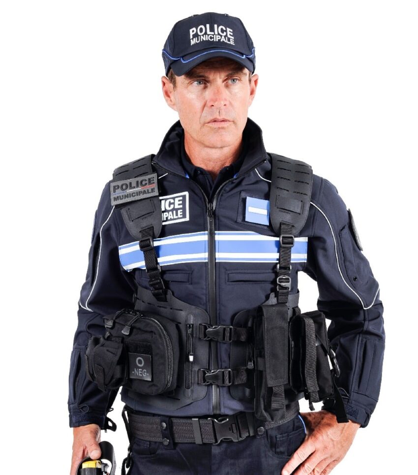 Chest rig – harnais de poitrine Police Municipale – Noir - Vue principale