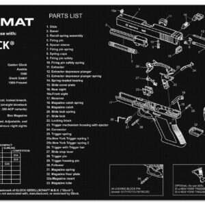 Tapis de démontage Tekmat pour pistolet Glock 17