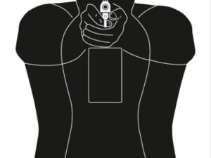Cible tir rapide n°5 - Silhouette homme - gravolux