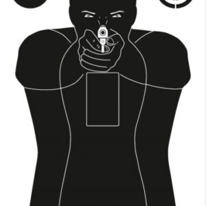 Cible tir rapide n°5 - Silhouette homme - gravolux