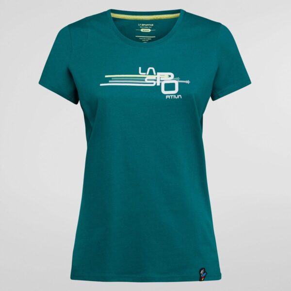 T-shirt à rayures en cube pour femme