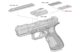 PISTOLET 6MM XG8 MB GAZ - Vue 1