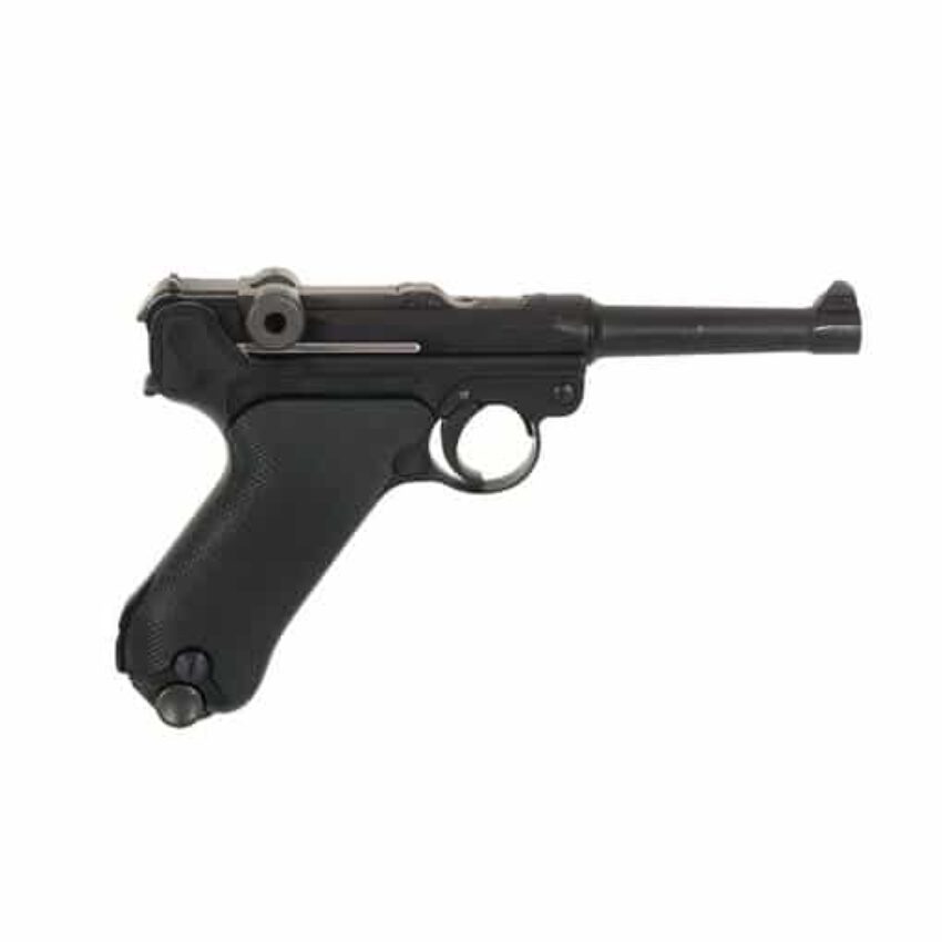 PISTOLET 6MM GAZ P08 4″ NOIR - Vue principale