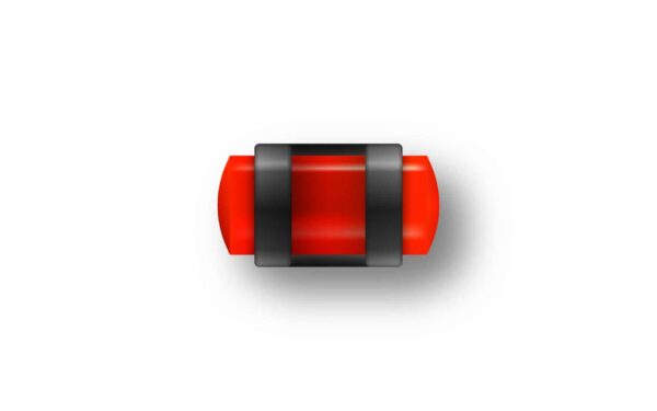 GUIDON FLUO ROUGE AJOURE M4 D4 L9