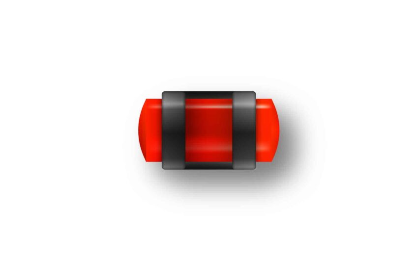 GUIDON FLUO ROUGE AJOURE M3.5 D4 L9 - Vue principale