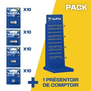 PACK COMPTOIR PILES 40 BLISTERS (V23,CR13, CR123, CR2)