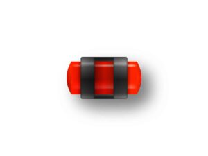 GUIDON FLUO ROUGE AJOURE M2.6 D3.5 L8