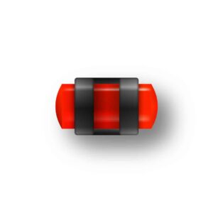 GUIDON FLUO ROUGE AJOURE M2.6 D3.5 L8