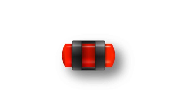 GUIDON FLUO ROUGE AJOURE M3.5 D3.5 L8