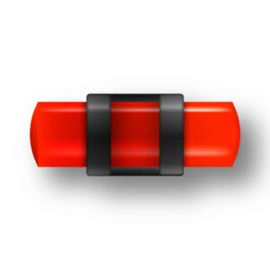 GUIDON FLUO ROUGE AJOURE M2.6 D4 L12.5