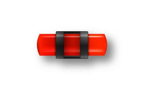 GUIDON FLUO ROUGE AJOURE M2.6 D4 L12.5