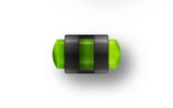 GUIDON FLUO VERT AJOURE M2.6 D3 L7.5