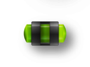 GUIDON FLUO VERT AJOURE M2.6 D3 L7.5