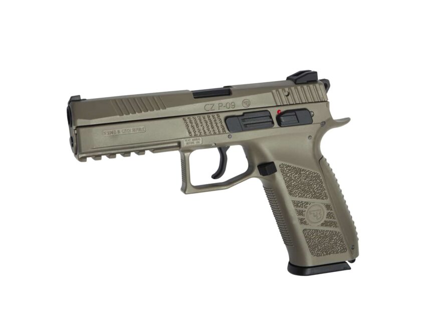 PISTOLET 6MM CZ P09 GAZ BLOWBACK TAN - Vue principale