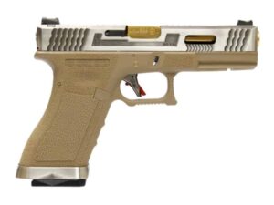 PISTOLET 6MM GAZ T4 SV SLIDE GD BARREL TAN FRAME
