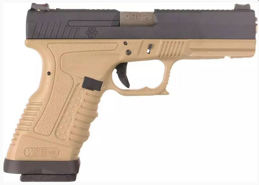 PISTOLET 6MM GAZ GP1799 T6 BK/TAN/GD - Vue principale