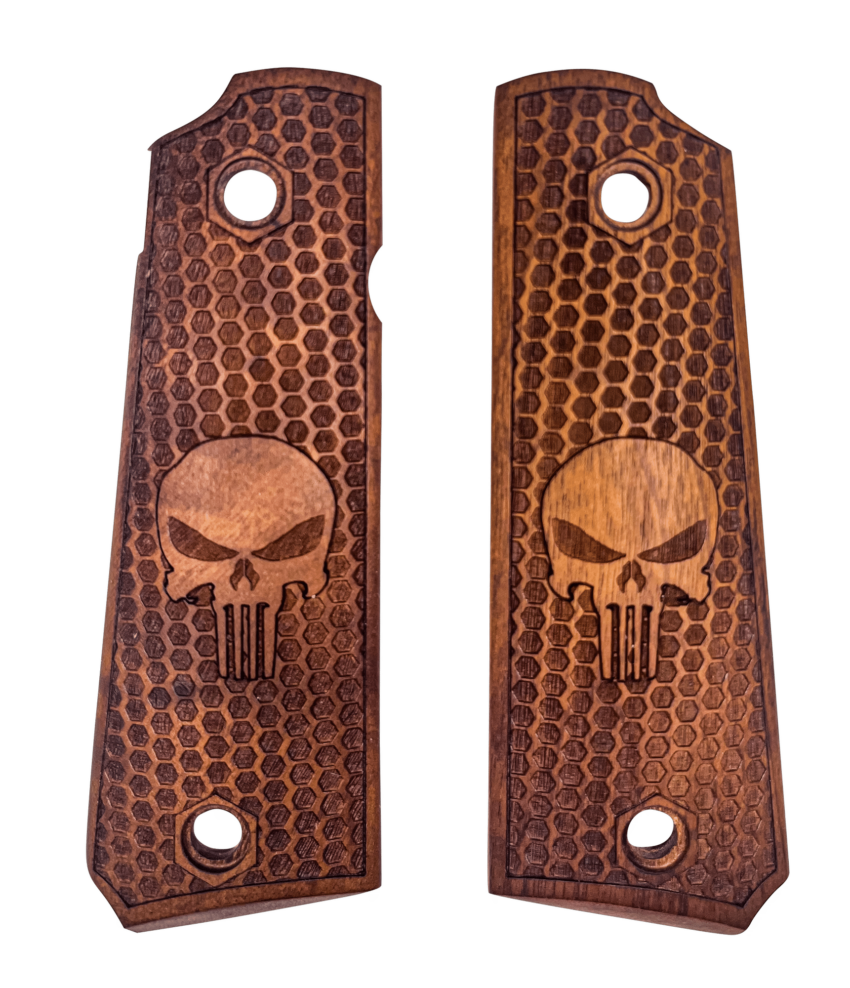 PLAQUETTES BOIS PT1911 NID D’ABEILLE PUNISHER - Vue principale