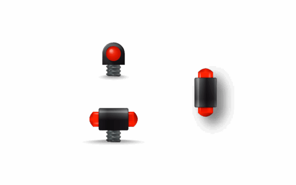 GUIDON FLUO ROUGE PLEIN M3 D2 L6.5 – Image 2