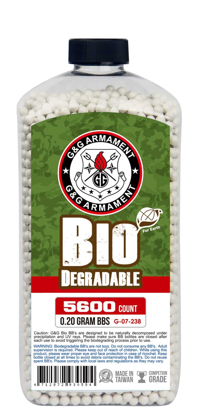 BILLES BIO 0.20G BLANCHES EN BOUTEILLE DE 5600 - Vue principale