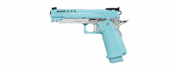 PISTOLET 6MM GPM1911 MACARON BLUE GAZ – Image 2