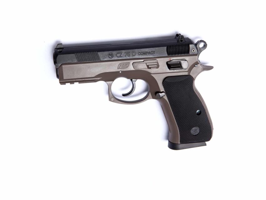 PISTOLET 6MM CZ 75D COMPACT RESSORT BICOLORE - Vue principale