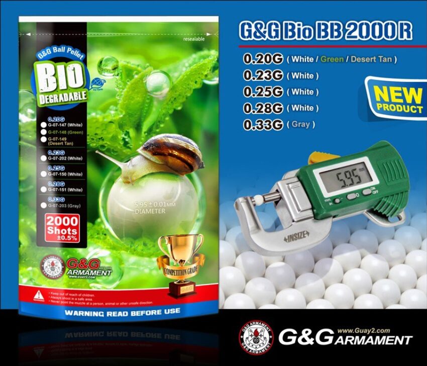 BILLES BIO 0.25G BLANCHES EN SACHET DE 2000 - Vue principale