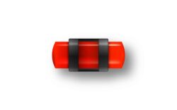 GUIDON FLUO ROUGE AJOURE M2.6 D4 L11