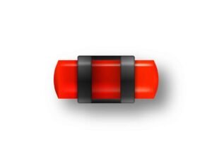 GUIDON FLUO ROUGE AJOURE M2.6 D4 L11
