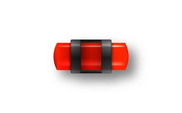 GUIDON FLUO ROUGE AJOURE M2.6 D4 L11