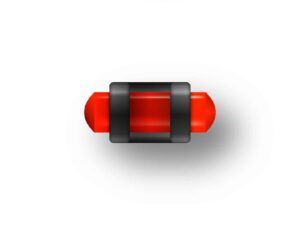 GUIDON FLUO ROUGE AJOURE M2.6 D2 L6.5